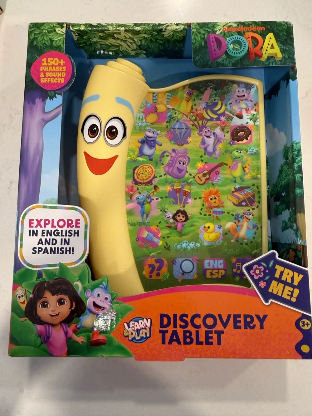 Nickelodeon Dora Yellow Discovery Tablet - Bilingual Learning Toy